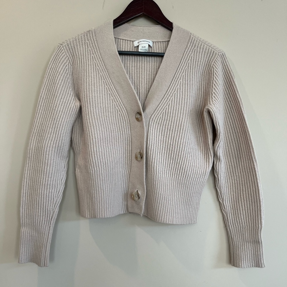 Club Monaco Beige Ribbed Cardigan